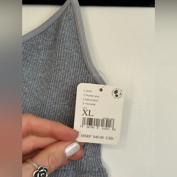 NWT Free People Movement Free Throw Strappy Back Cutout Gray XL - Picture 9 of 11